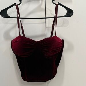 Fashion Nova Velvet Wine Bustier